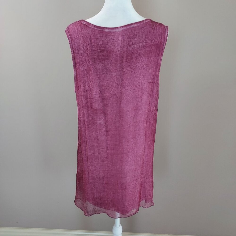 Soft Surroundings Silk Romance Dusty Rose Tank Top Size Med - Picture 3 of 8